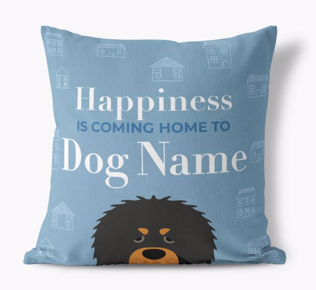 Happiness Is: Personalized {breedFullName} Canvas Pillow